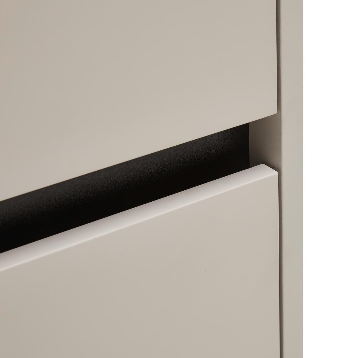 Seitenschrank Sophia Kaschmirfarben - Kaschmir/Schwarz, MODERN, Holzwerkstoff (35/120/33cm) - Mömax