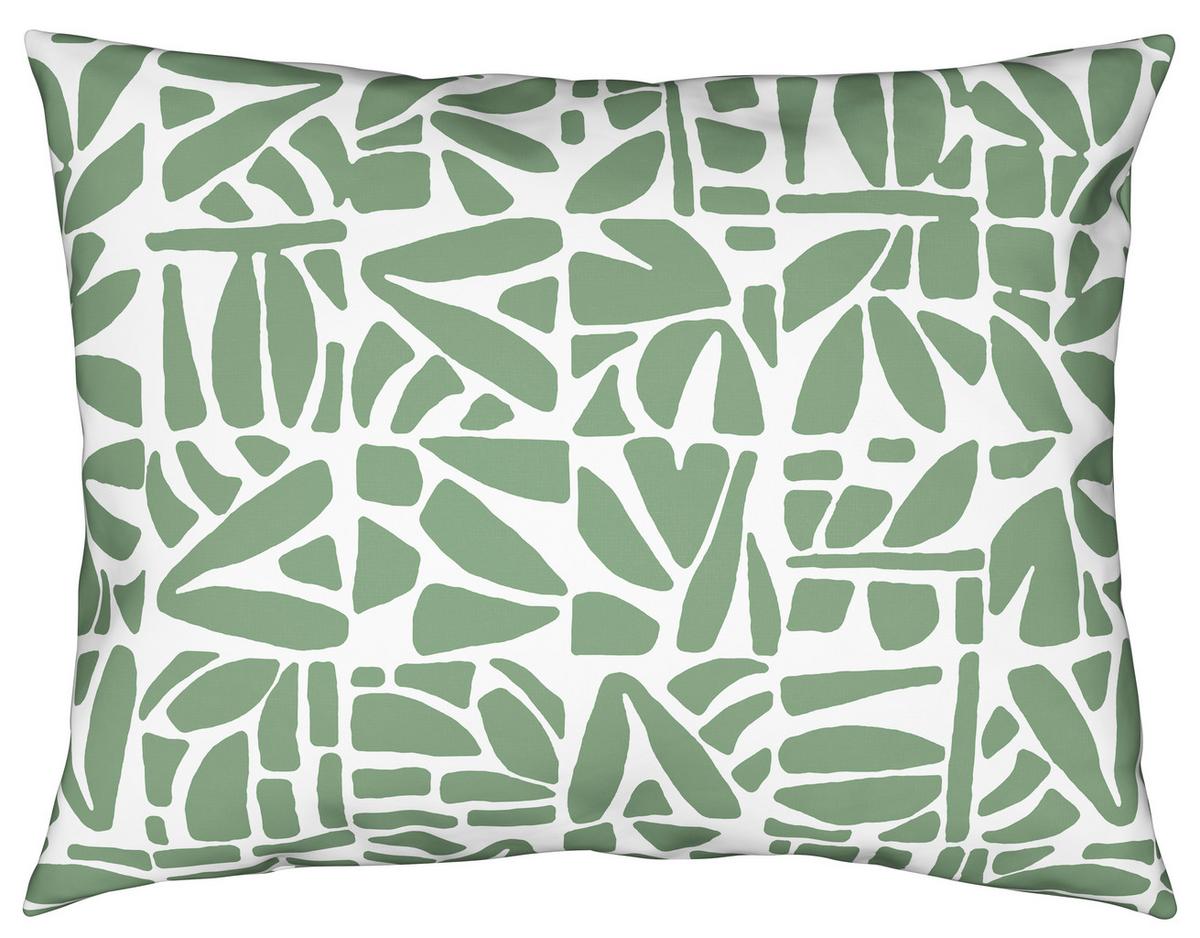 Lenjerie de pat Britta, cca. 140x200/50x70 cm - alb/verde, Modern, textil (140/200cm) - Mömax
