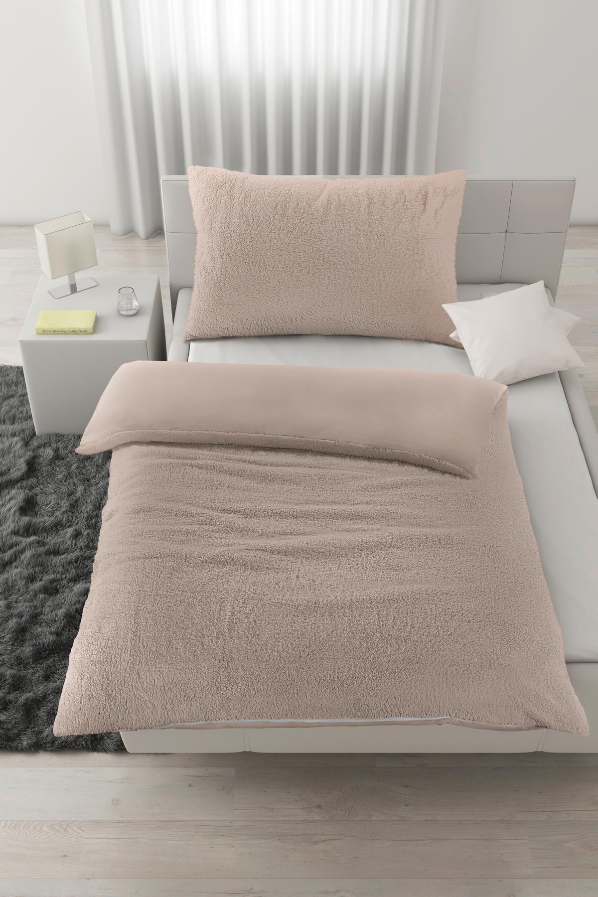 BETTWÄSCHESET TEDDY - Sandfarben, Textil (160/210cm) - Modern Living
