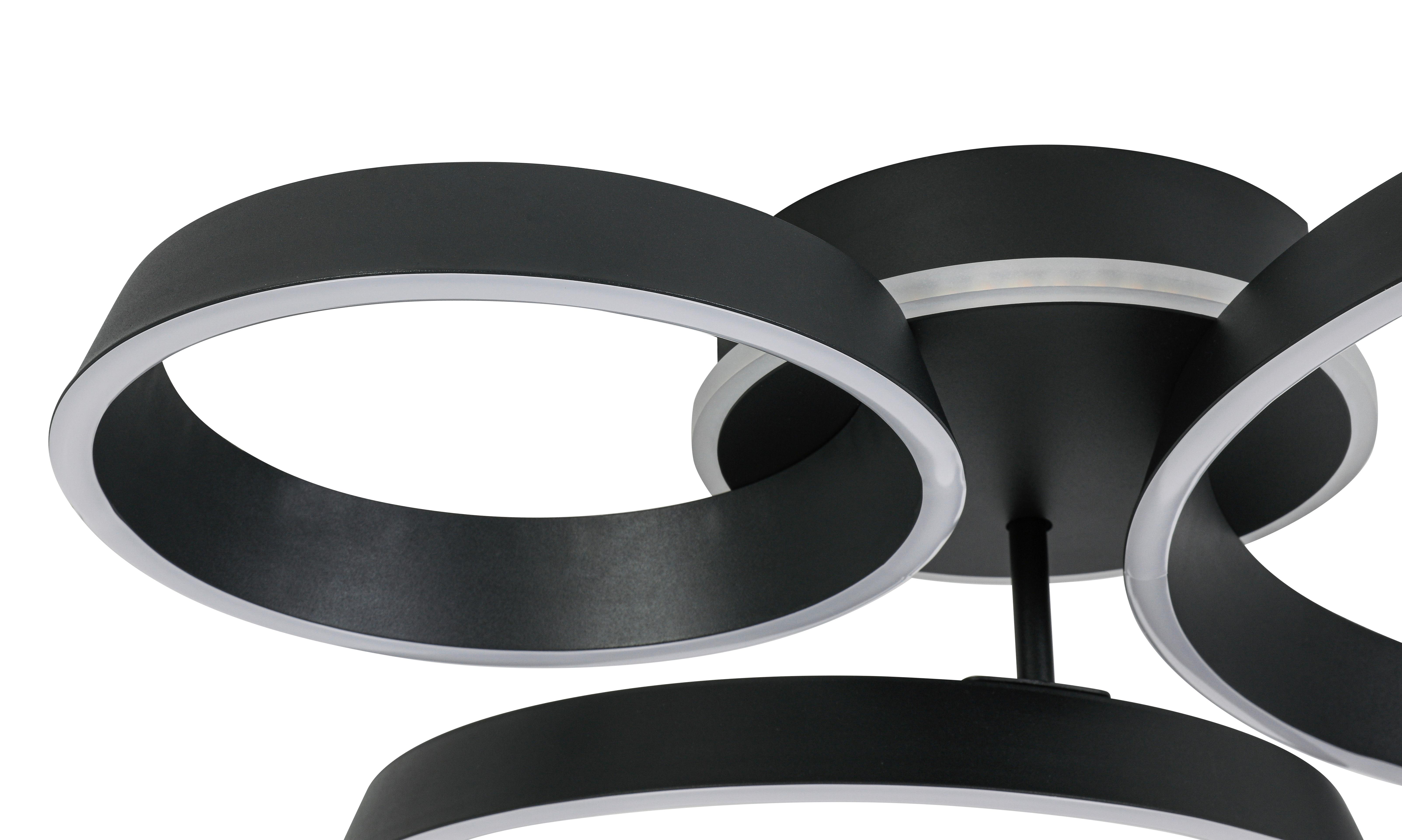 LED-TAKLAMPA STAR - svart, Modern, metall/plast (64,5/74,5/14cm) - Mömax
