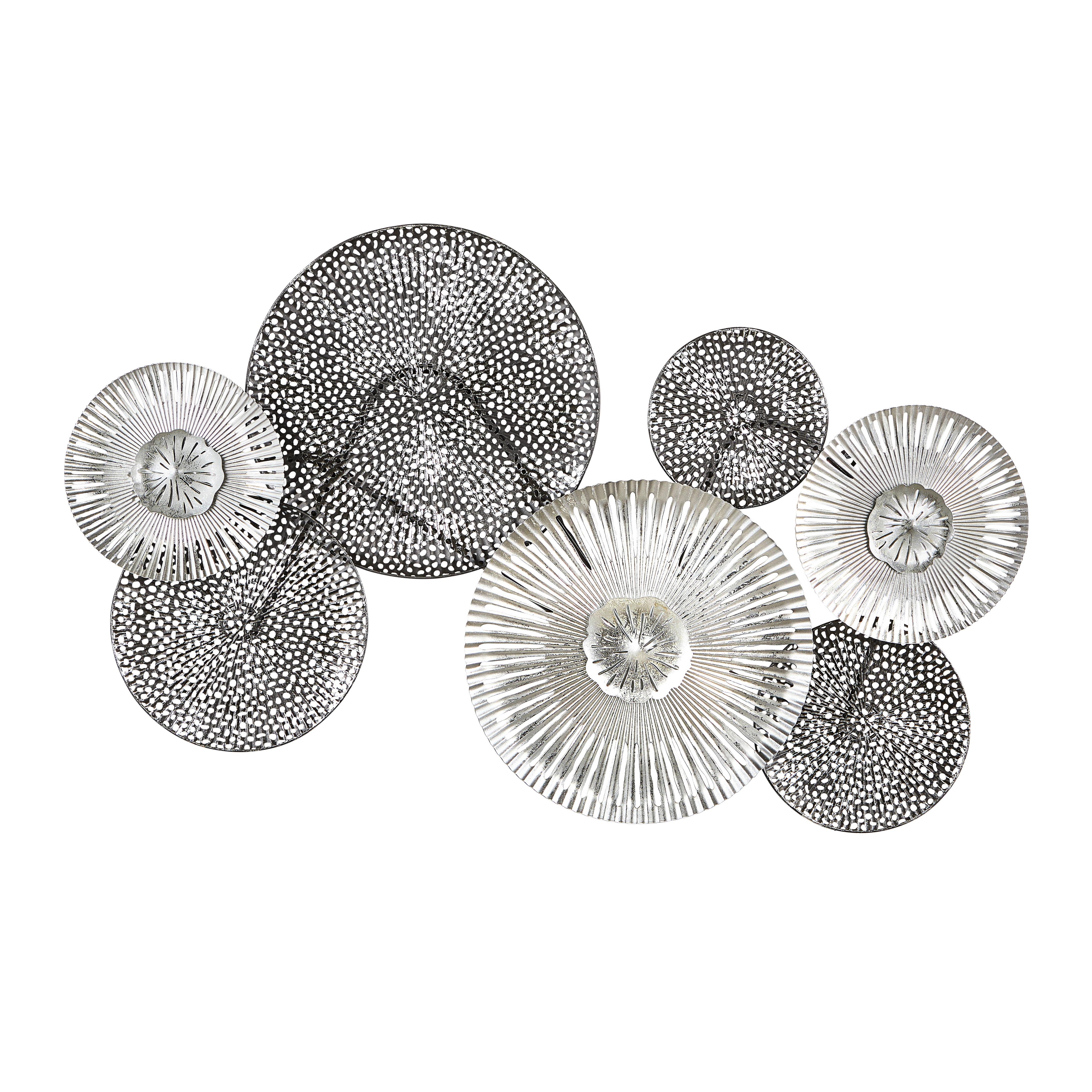 DEKORACJA ŚCIENNA 23AN0207J - kolor srebrny/czarny, Lifestyle, metal (93/5/60cm) - Ambia Home