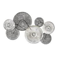 DEKORACJA ŚCIENNA 23AN0207J - kolor srebrny/czarny, Lifestyle, metal (93/5/60cm) - Ambia Home