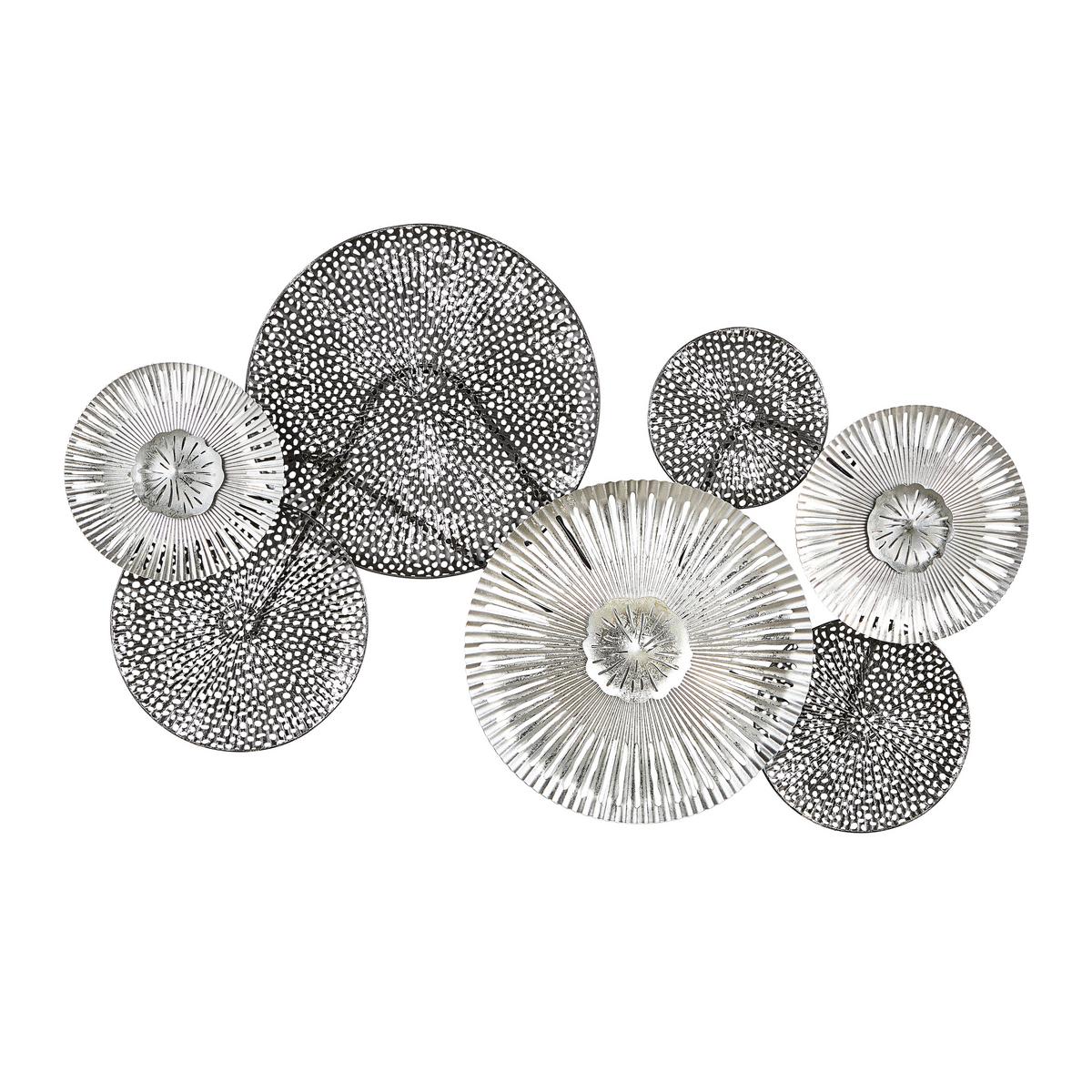 DEKORACJA ŚCIENNA 23AN0207J - kolor srebrny/czarny, Lifestyle, metal (93/5/60cm) - Ambia Home