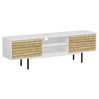 LOWBOARD APOLLO TV-SCHRANK - Weiss/Walnussfarben, Design, Holzwerkstoff (160/50,5/35cm) - Livetastic