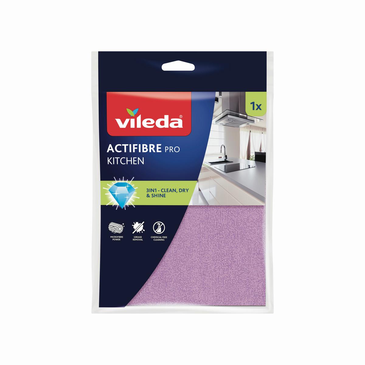 Mikroszálas Kendő Actifibre Pro Kitchen 1x - lila, Basics, műanyag (25/18/0,6cm) - Vileda