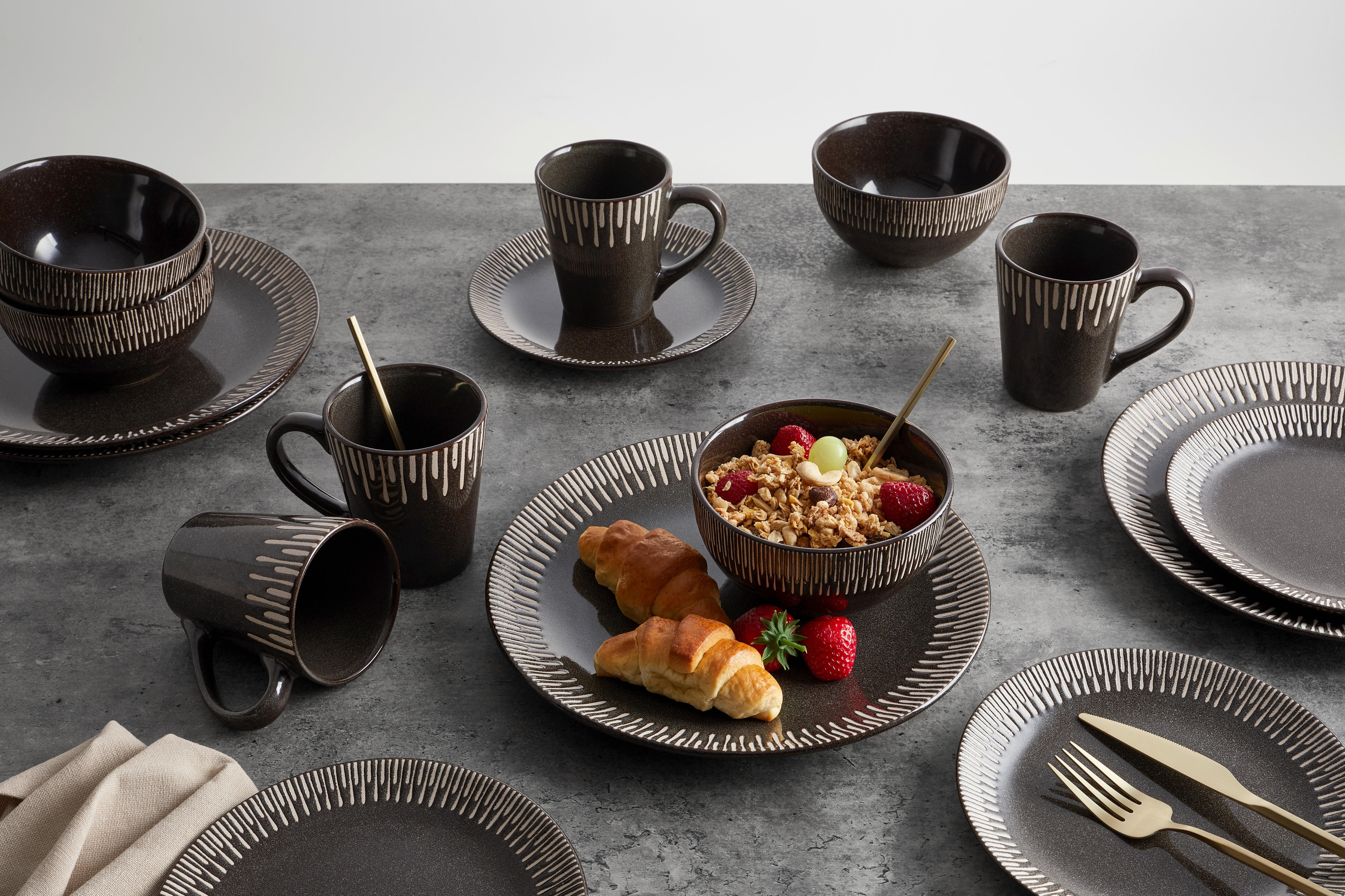 Étkészlet Elroy - szürke, Modern, kerámia (35/22.5/31cm) - Modern Living