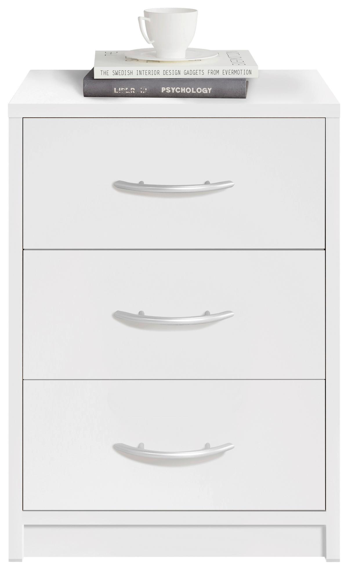 NOPTIERA PEPE - alb, material pe bază de lemn (38,5/54/28cm) - Based