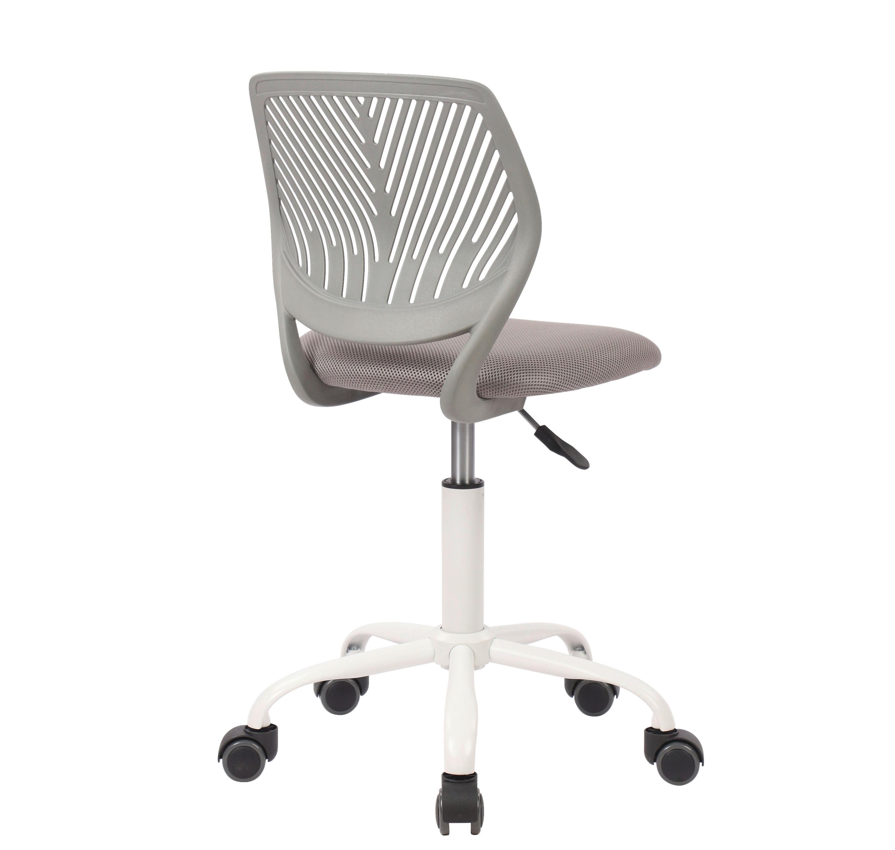 SNURRSTOL FÖR UNGDOMAR KIRA - vit/grå, Modern, metall/trä (40/87/44cm) - Mömax