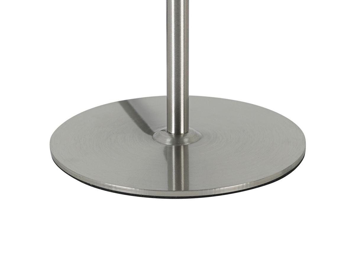 Tischleuchte Musch Nickelfarben max. 25 Watt - Schwarz/Nickelfarben, MODERN, Kunststoff/Metall (18/18/30cm) - Mömax