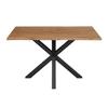 MATBORD LESLEY - svart/ekfärgad, Modern, metall/trä (140/80/76cm) - Bessagi Home
