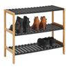 SKOHYLLA ELSA -SB- - svart/naturfärgad, Modern, trämaterial/naturmaterial (70/58,5/30cm) - Mömax