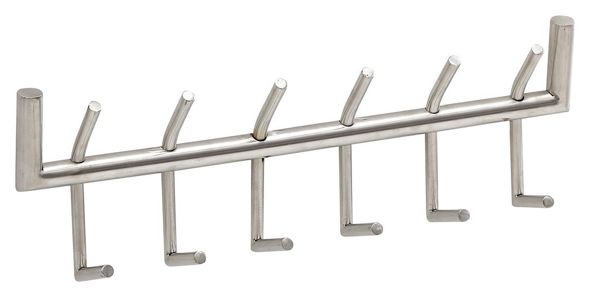Wandgarderobe ca. 60x19x10 cm Silberfarben - Silberfarben, MODERN, Metall (60/19/10cm) - MID.YOU