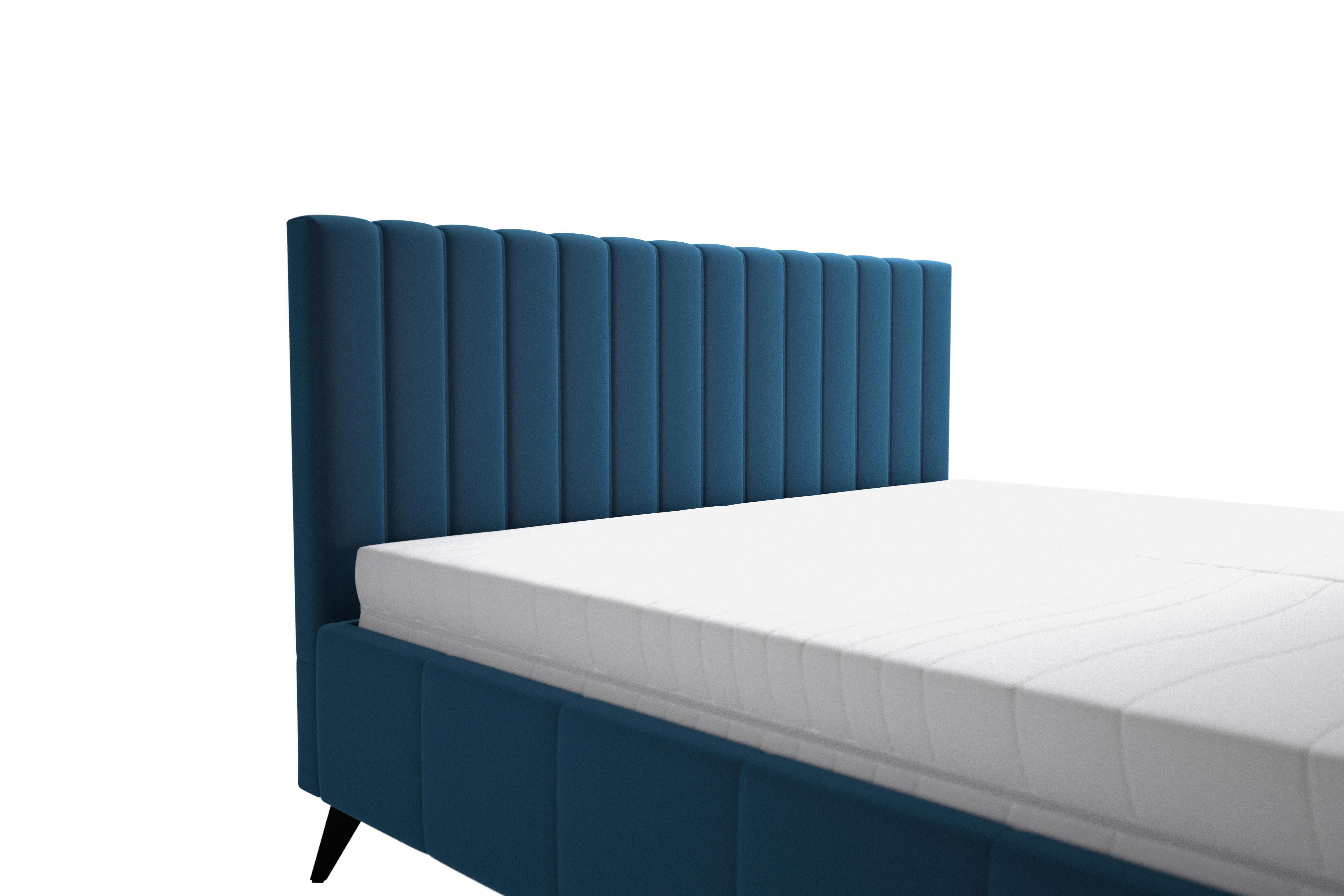 PAT TAPITAT VIVIEN 2 - albastru închis, Modern, lemn/textil (180/200cm) - Premium Living