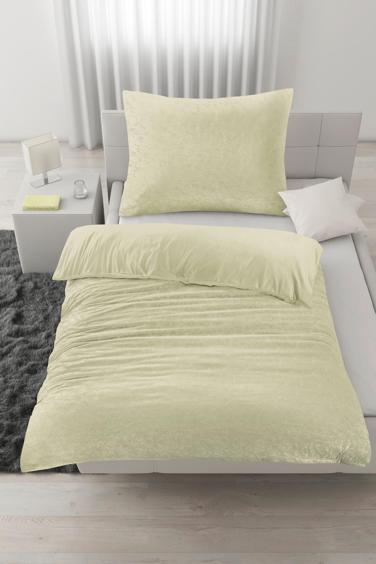 Posteljina Blume 140x200/60x80cm - boje mente, Konvencionalno, tekstil (140/200cm) - Mömax