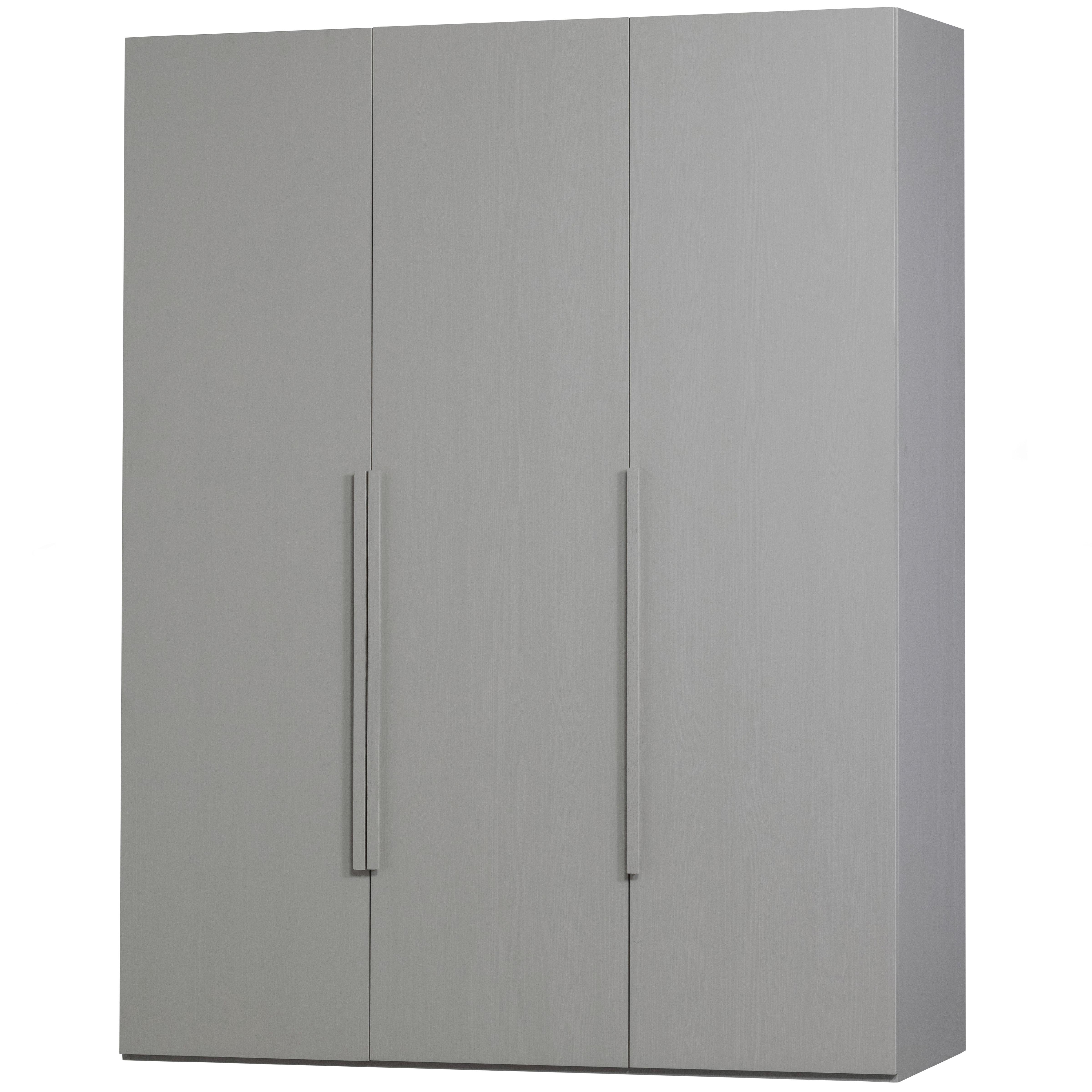 DREHTÜRENSCHRANK Rens, Grau B: 165 cm - Walnussfarben/Grau, Design, Holz (165/210/58cm) - Livetastic