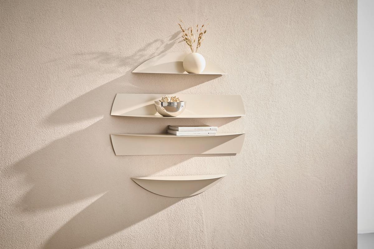 REGAŁ ŚCIENNY DUFFY - kaszmir, Basics, metal (76/76/18.5cm) - Xora