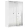DULAP REFLECT - argintiu/alb, Modern, material pe bază de lemn (136/210/54cm)