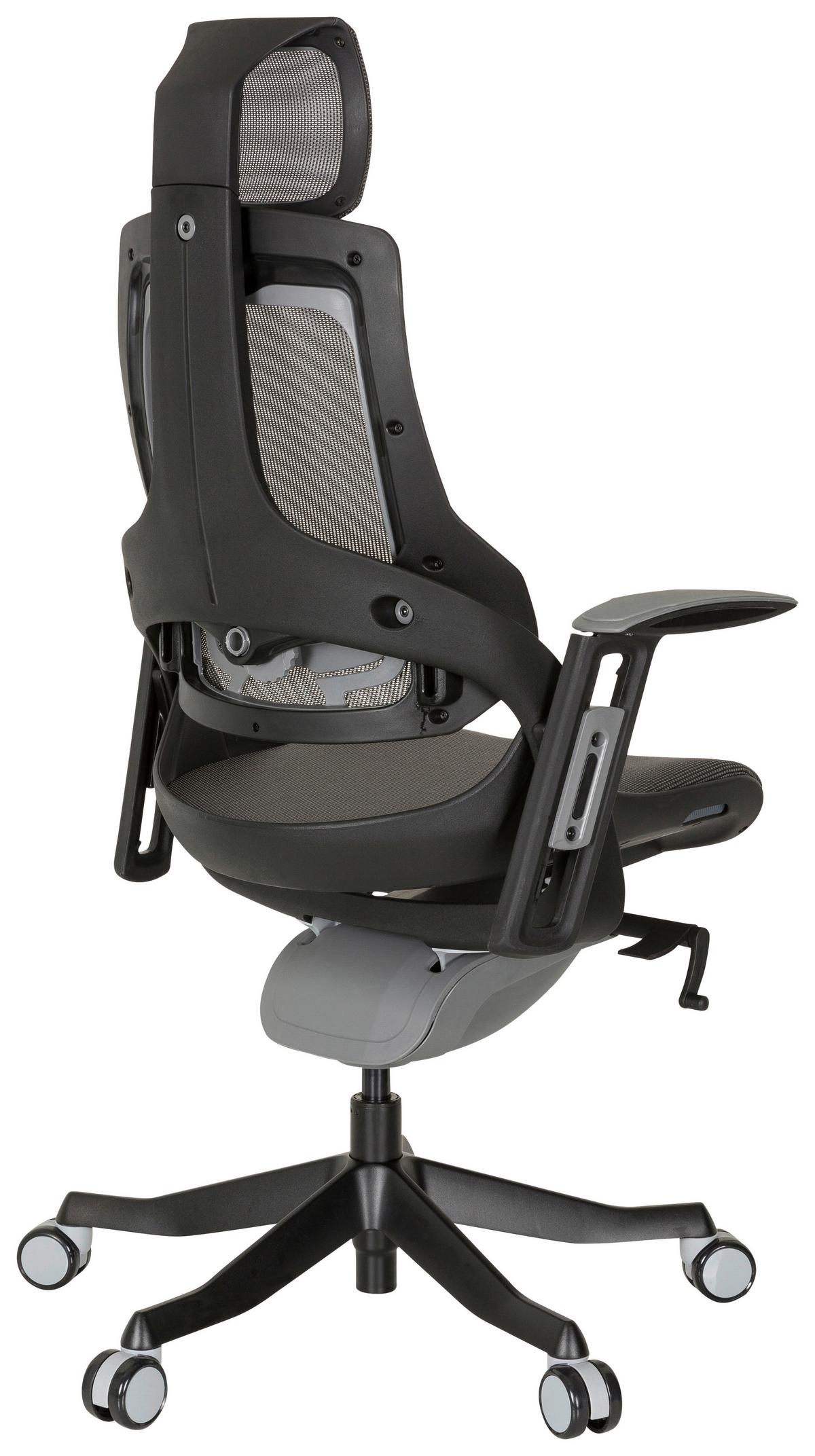 Pisarniški Stol Spektre Black, Siva - siva/črna, Moderno, kovina/umetna masa (67/116/54cm) - MID.YOU