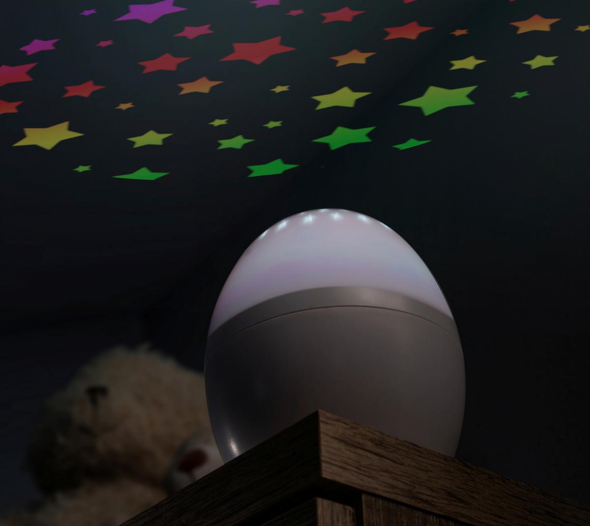 LAMPKA NOCNA DZIECIĘCA STARLINO - biały, Basics, tworzywo sztuczne (10,2/15,5/10,2cm) - Reer