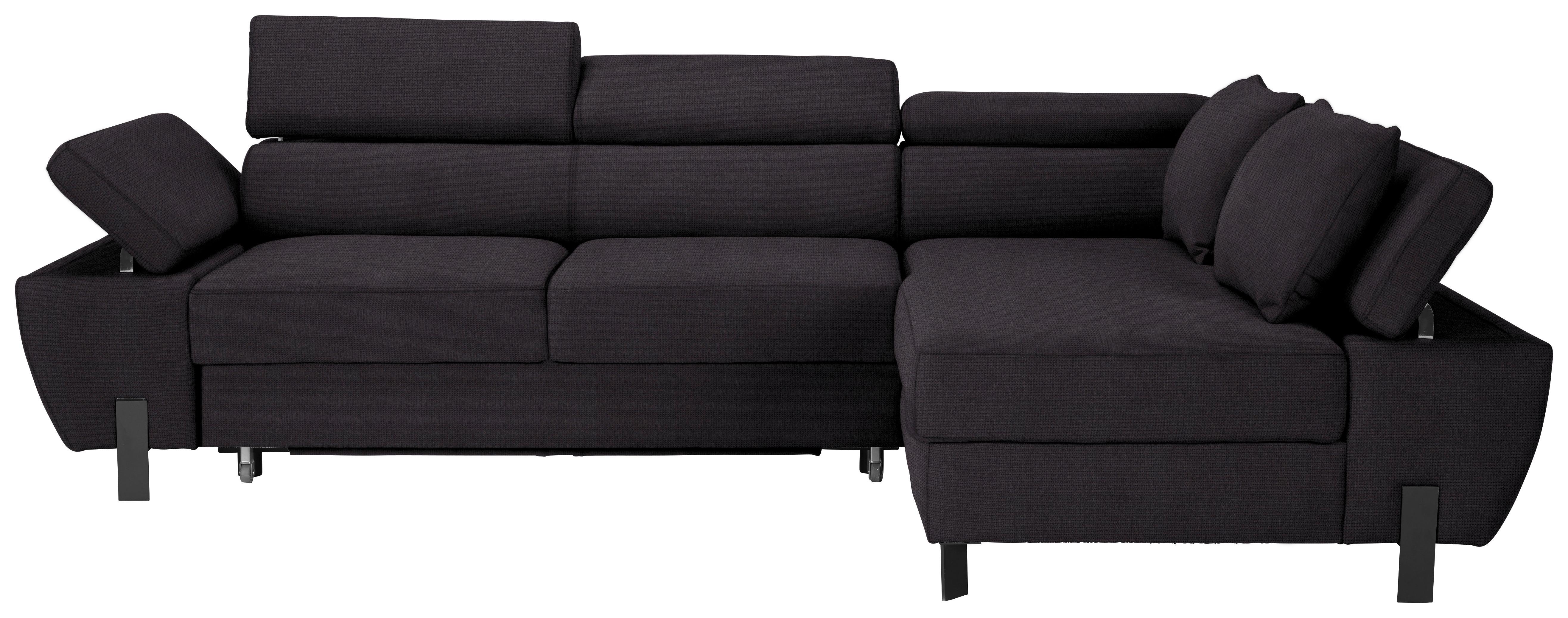 Ecksofa Molina Mini Molina Mini Schwarz - Schwarz, MODERN, Holz/Holzwerkstoff (277/189cm) - Mömax