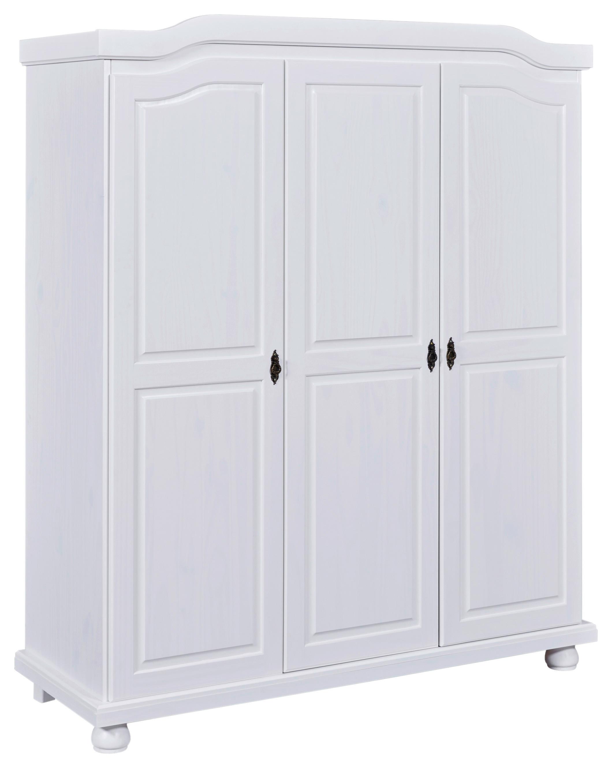 Rustikalna Garderobna Omara Bastian, Bela, Bor - bela, Trendi, leseni material/les (150/180/56cm) - MID.YOU