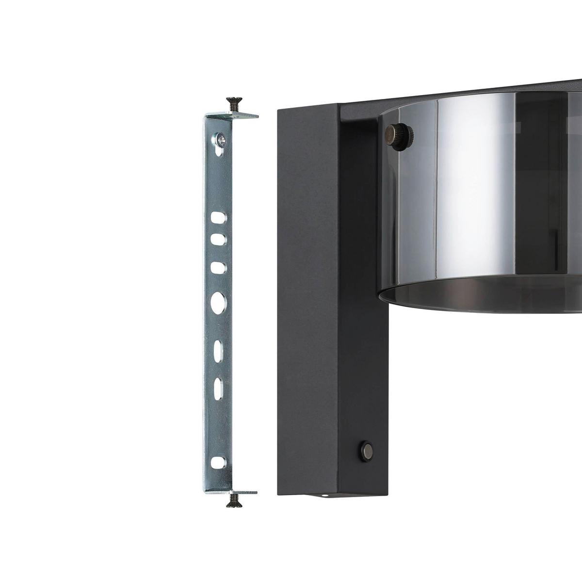 Wandleuchte 39876_copillos - Schwarz, Design, Glas/Metall (18/15/20,5cm) - Eglo