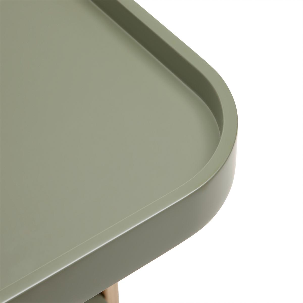 Dohányzóasztal Kerek Strut - natúr színű/zöld, Modern, faalapú anyag/fa (50/50/55cm) - Mömax