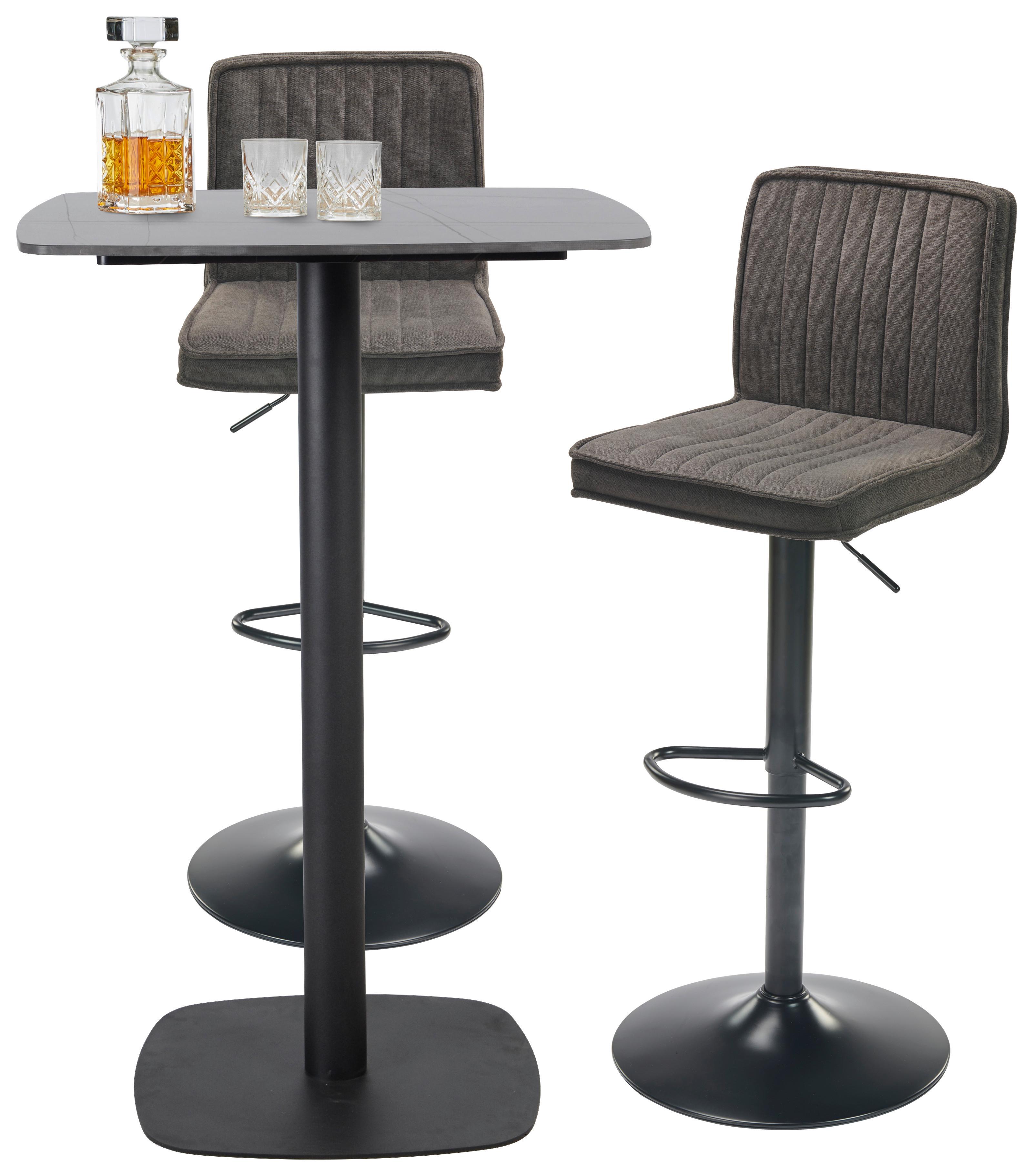 Bartisch Leo Schwarz - Schwarz, Modern, Keramik/Metall (70/105/70cm) - Mömax