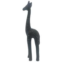 Szobor Giraffe - fekete, Modern, műanyag (10/39,5/6cm)