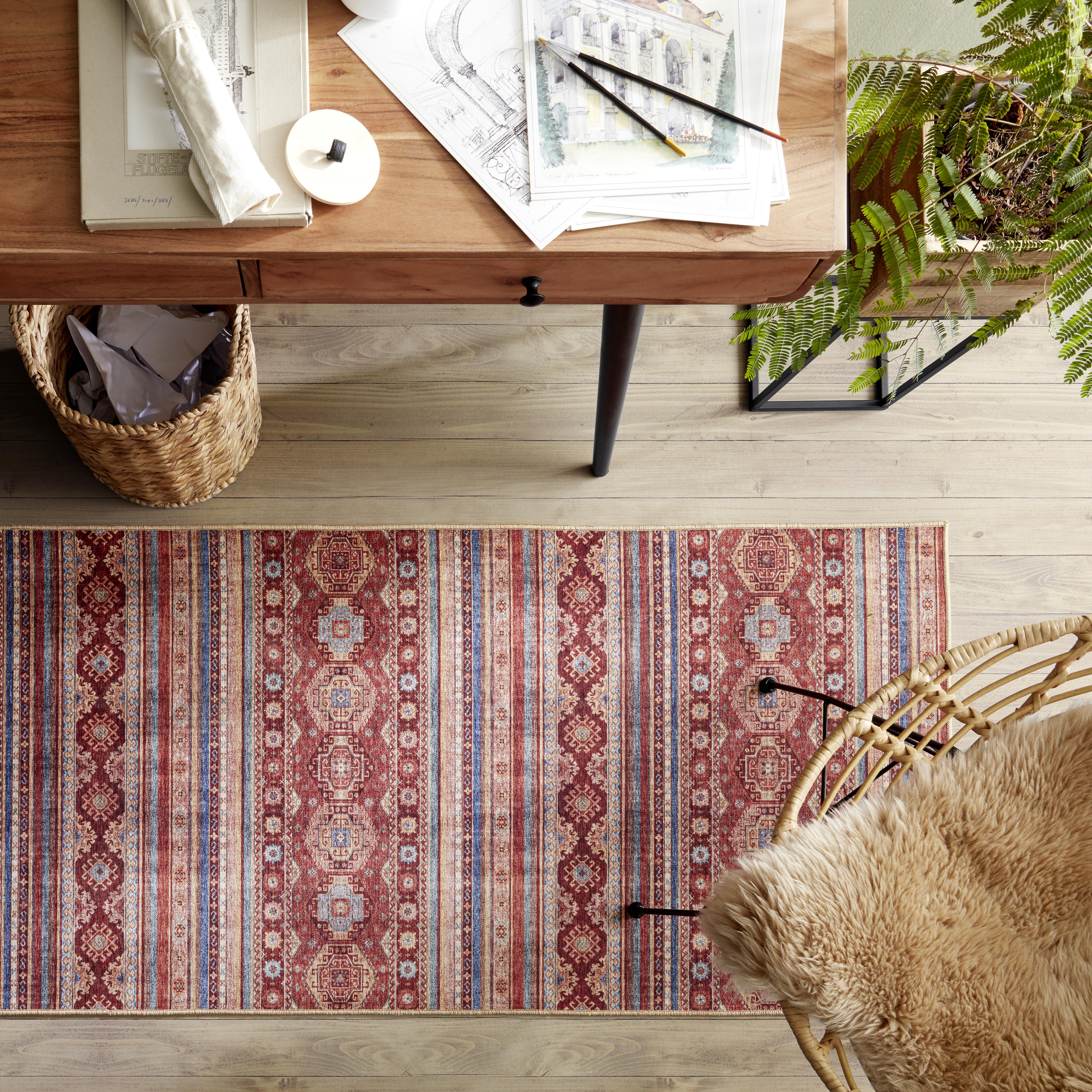 Webteppich Israel 1 in Terra ca. 60x90cm - Terracotta, Textil (60/90cm) - Modern Living