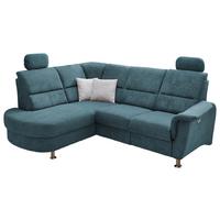Wohnlandschaft Parole Denim Mikrofaser - Chromfarben, KONVENTIONELL, Textil/Metall (184/231cm) - Livetastic