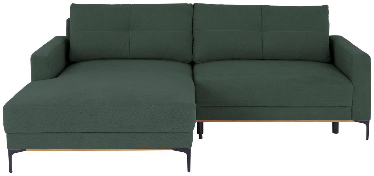 Kutna Garnitura Bergamo - šumska zelena/crna, Moderno, tekstil/metal (162/238cm) - Mömax