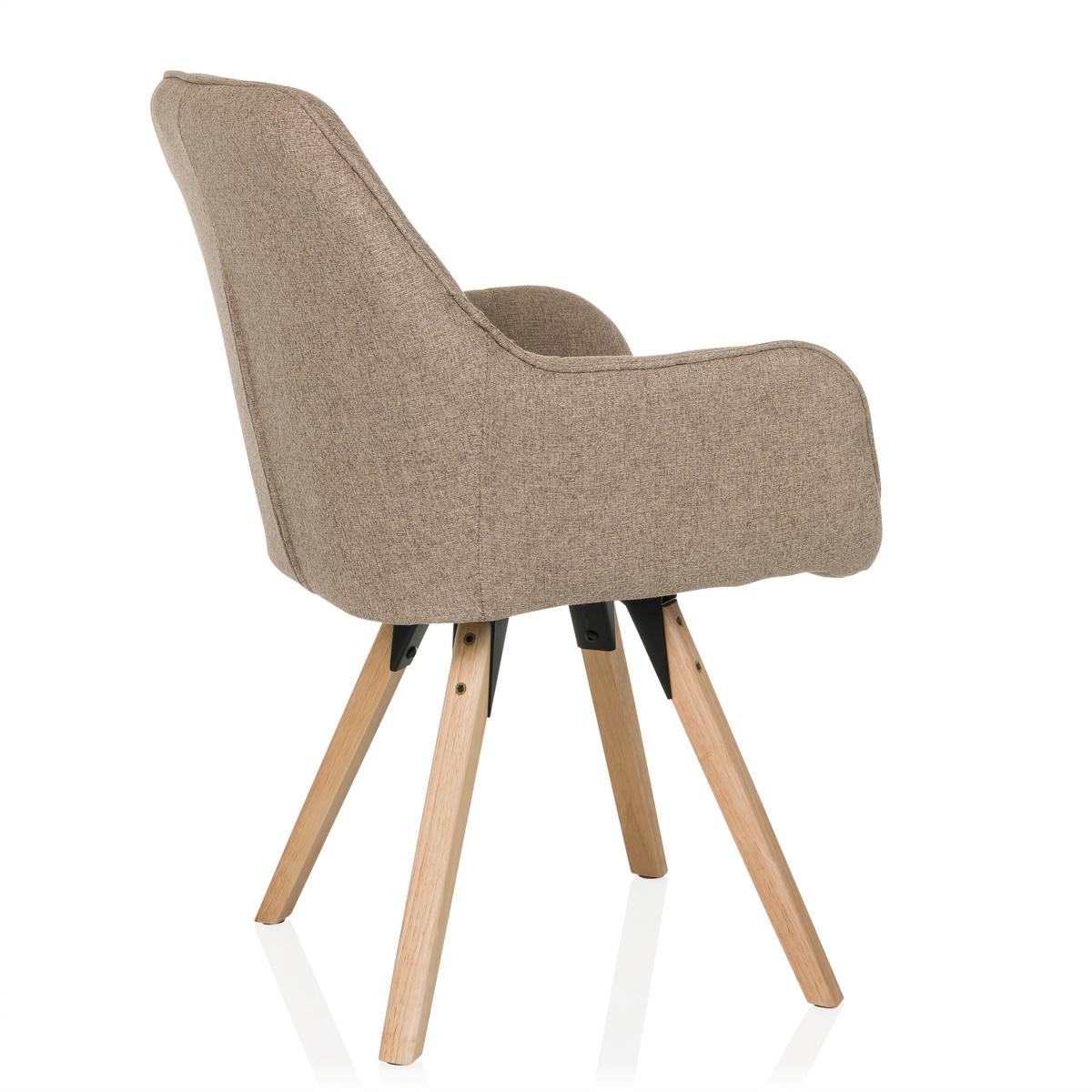 Naslanjač Scandi Soft, Bež - barve bukve/bež, Moderno, tekstil/les (56/84/62cm) - MID.YOU