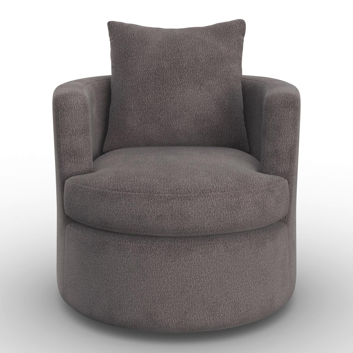 Sessel Marieta Chenille Braun - Schwarz/Braun, MODERN, Holz/Textil (76/84/78cm)
