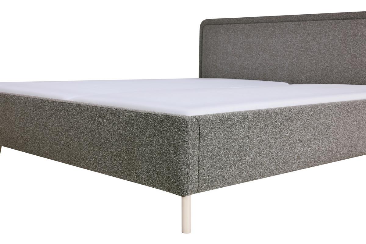 Polsterbett Skagen Braun ca. 160x200cm - Sandfarben/Braun, KONVENTIONELL, Holz/Textil (160/200cm) - Mömax