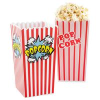 Bol pentru popcorn Poppy - alb/roșu, plastic (11/11/21,5cm) - Modern Living