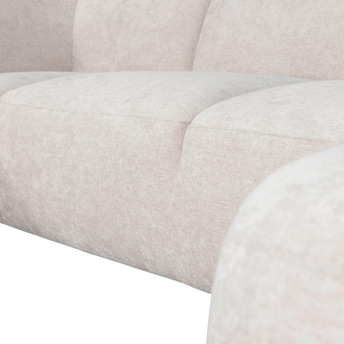 Wohnlandschaft Polly Sandfarben - Sandfarben/Schwarz, Design, Kunststoff/Textil (245/353/150cm) - Livetastic
