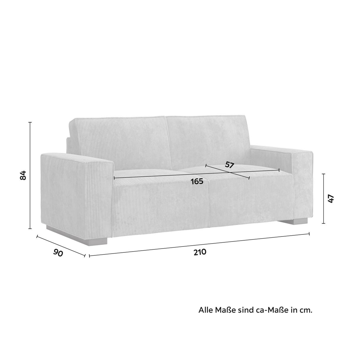 Zofa Liam, Bež - črna/bež, Moderno, umetna masa/tekstil (210/84/90cm) - Bessagi Home