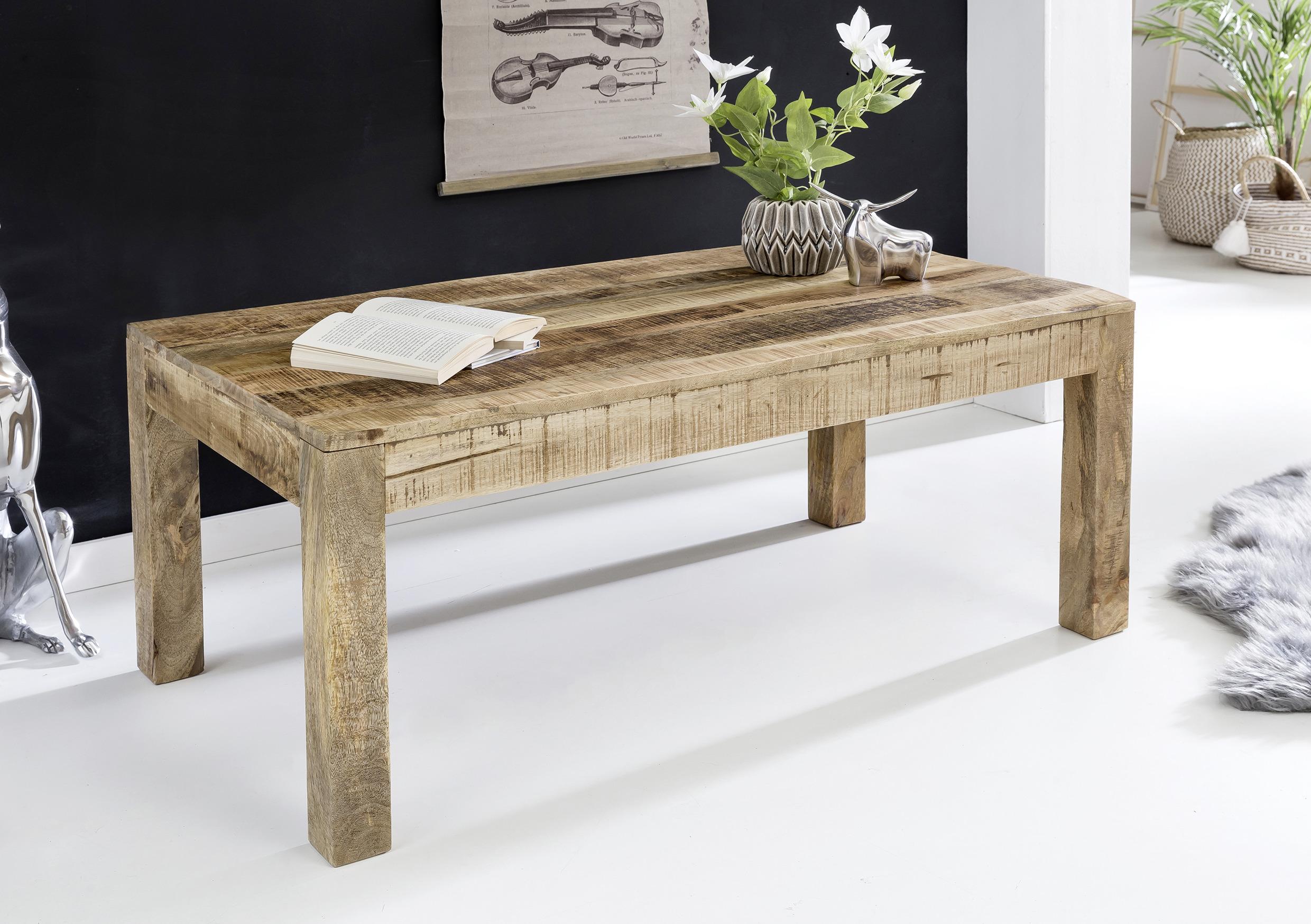 Couchtisch Rustica in Braun Mangoholz - Braun, Design, Holz (110/60/47cm) - MID.YOU