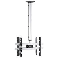 TV- Halterung CM double Silber - Silberfarben, MODERN, Metall (62/127/19cm) - MID.YOU