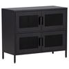SIDEBOARD NETT - Schwarz, Design, Metall (90/75/40cm) - Livetastic