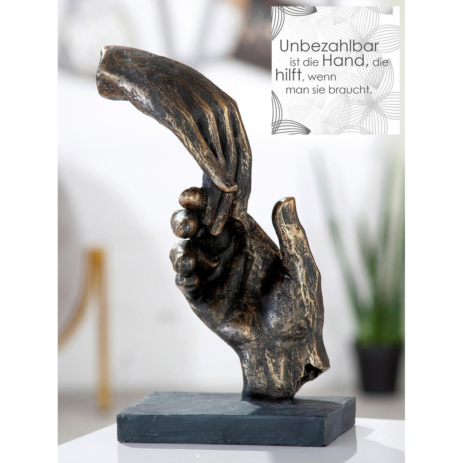 Skulptur Bronzefarben - Cognac, Basics, Kunststoff (13/21/7cm)