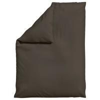 Bettdeckenbezug Woven Satin Dunkelbrau ca. 155x220cm - Dunkelbraun, Basics, Textil (155/220cm) - Schlafgut