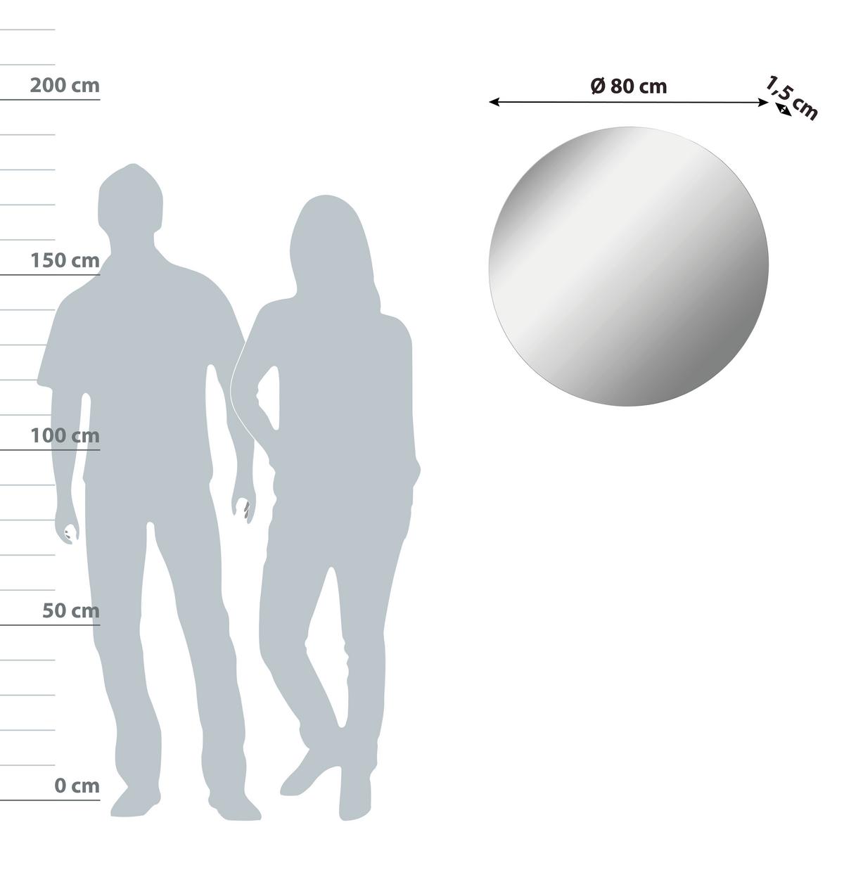 Wandspiegel "Mirror" , verspiegelt - Basics, Glas (80/80/3cm) - MID.YOU