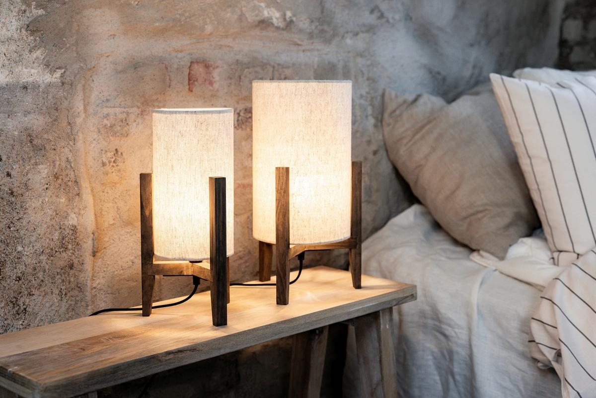 Tischleuchte Eruca max. 40 Watt - Beige, Basics (18/18/34cm) - Markslöjd