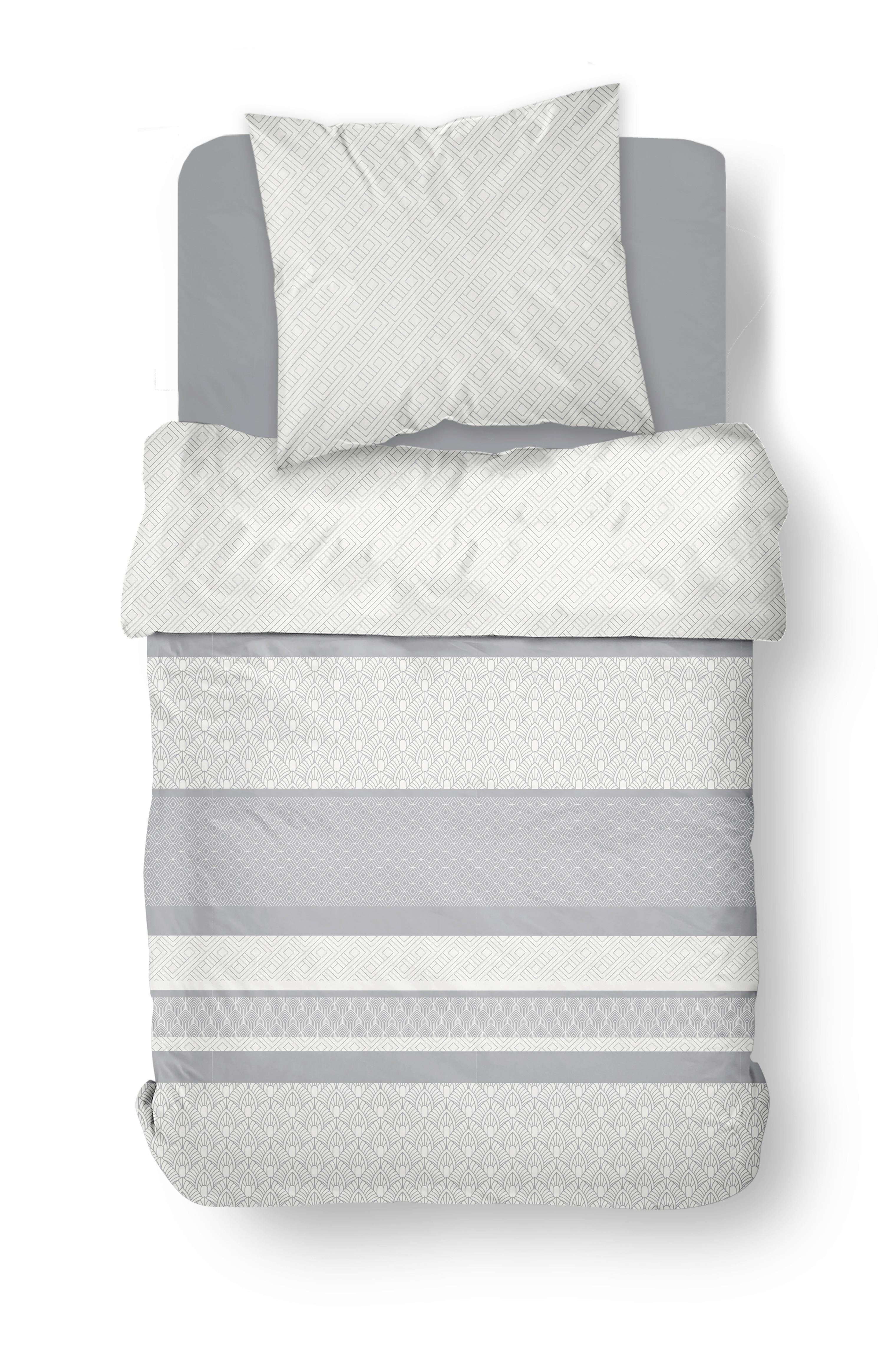 Posteljnina Dakota - siva, tekstil (140/200cm)