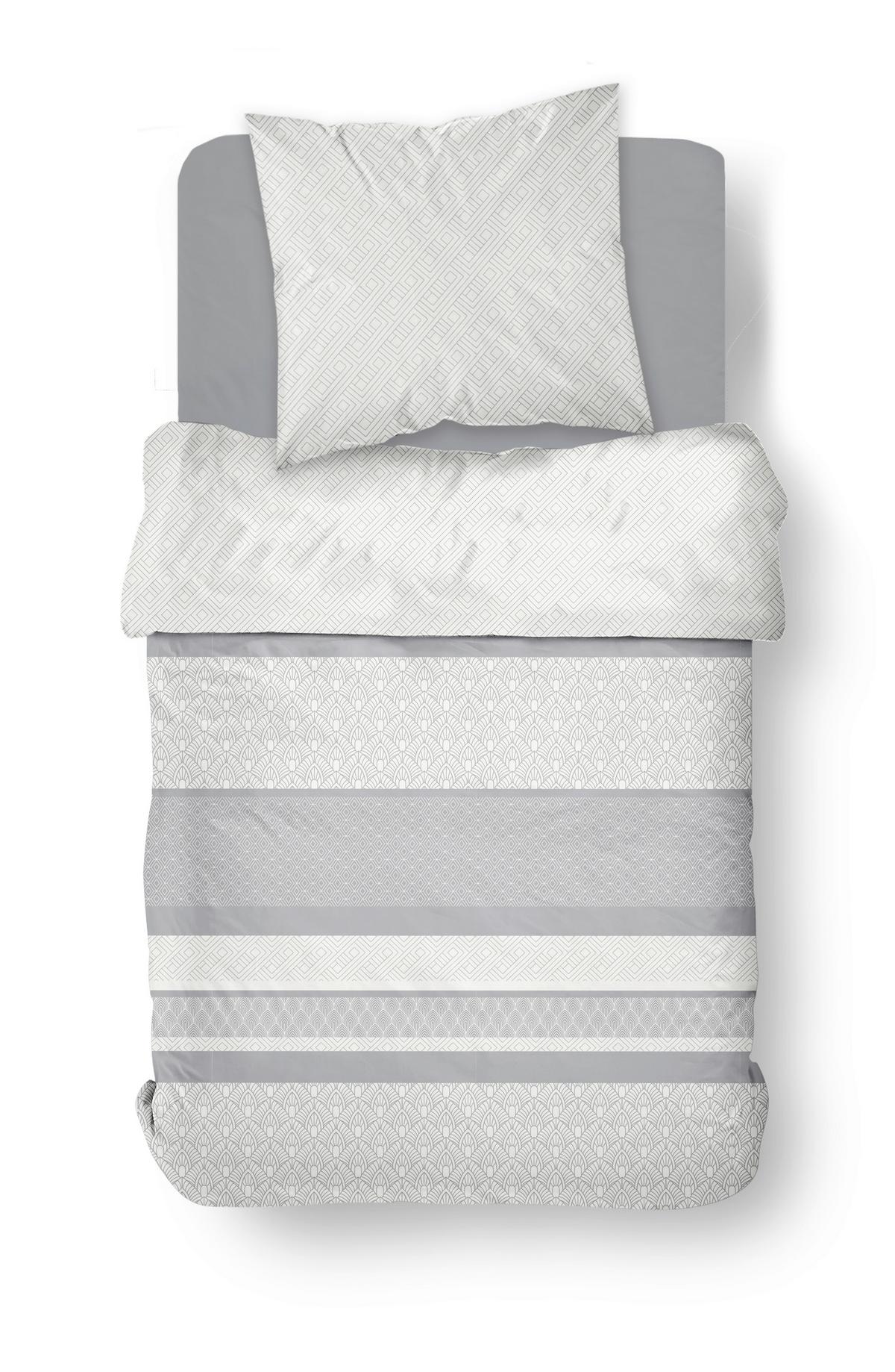 Posteljnina Dakota - siva, tekstil (140/200cm)