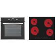 Einbauherd Digi Set 8 G 4400 - Edelstahlfarben/Schwarz, KONVENTIONELL, Glas/Metall (59,5/91/57,5cm)