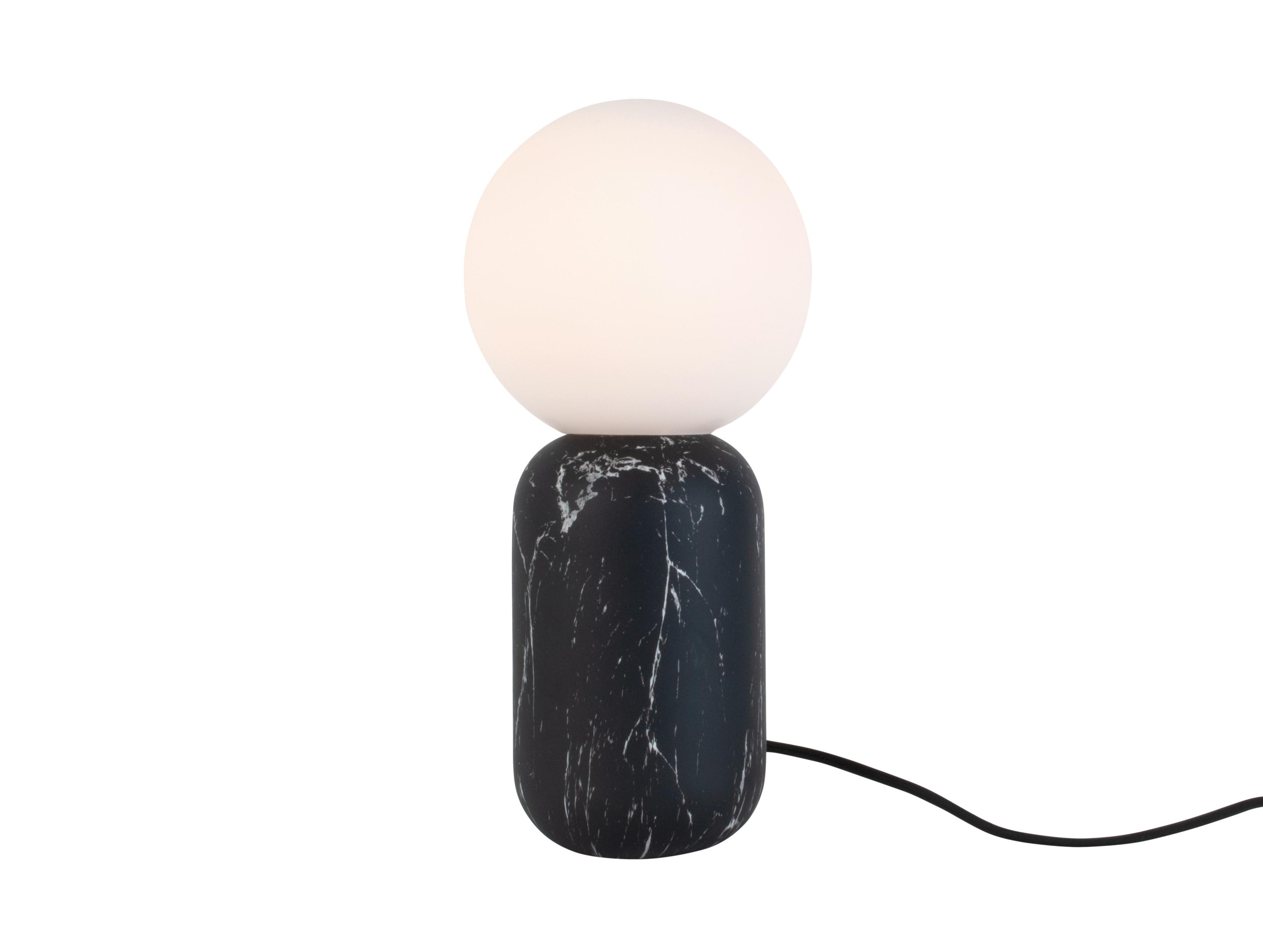 LAMPA STOŁOWA LM1959BK - biały/czarny, Trend, metal/szkło (15/32cm) - Present Time