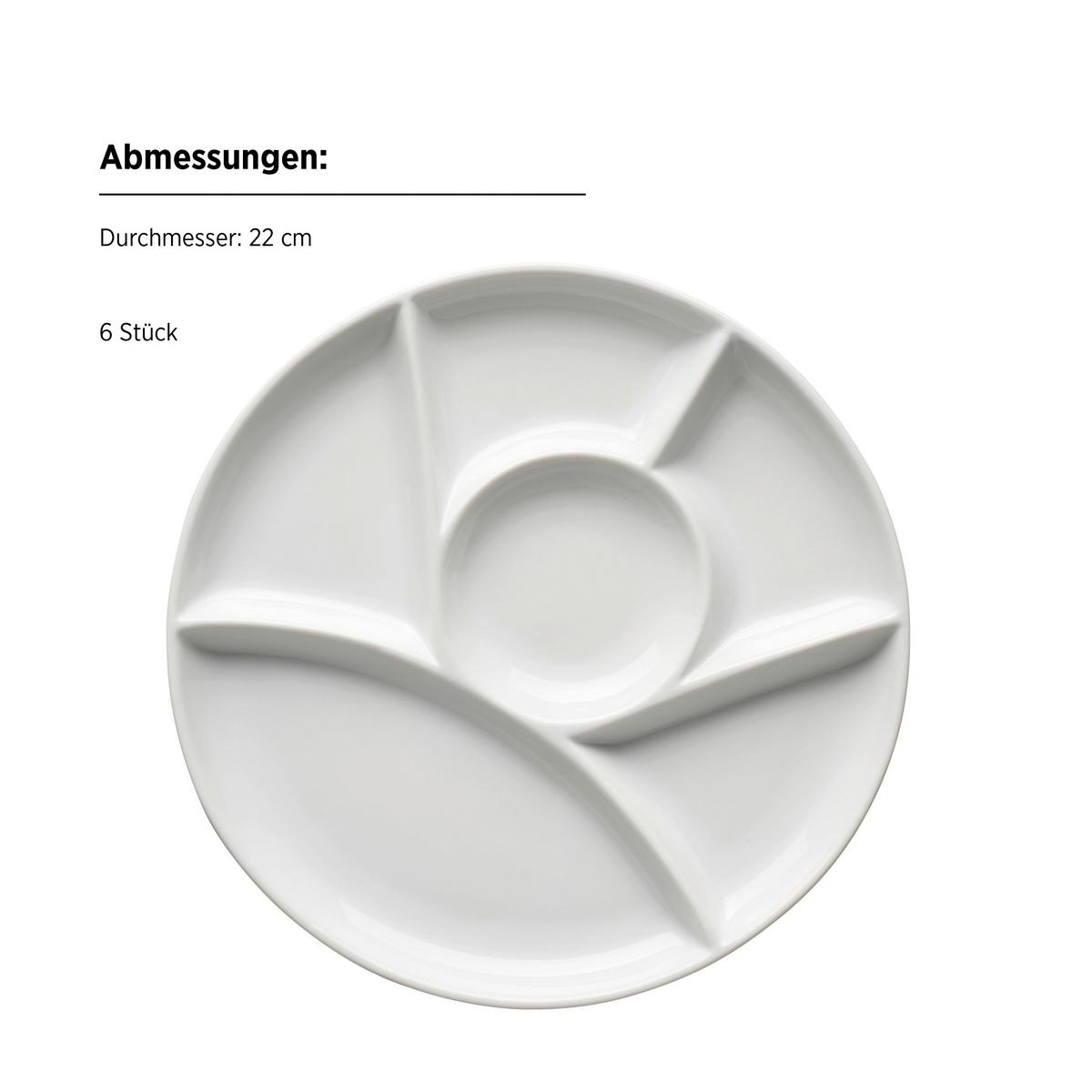 Tellerset 935484 - Weiss, Trend, Keramik (22cm) - Mäser